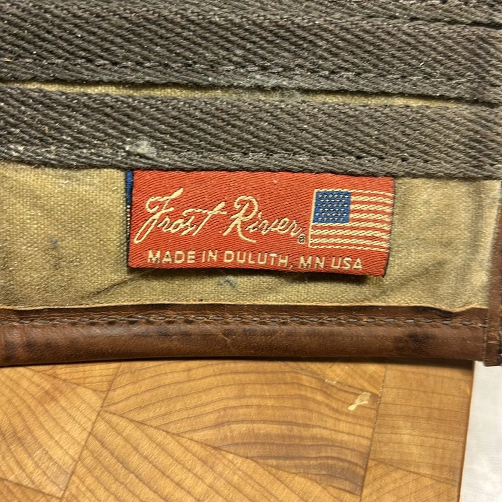 Frost River leather and waxed canvas bifold wallet